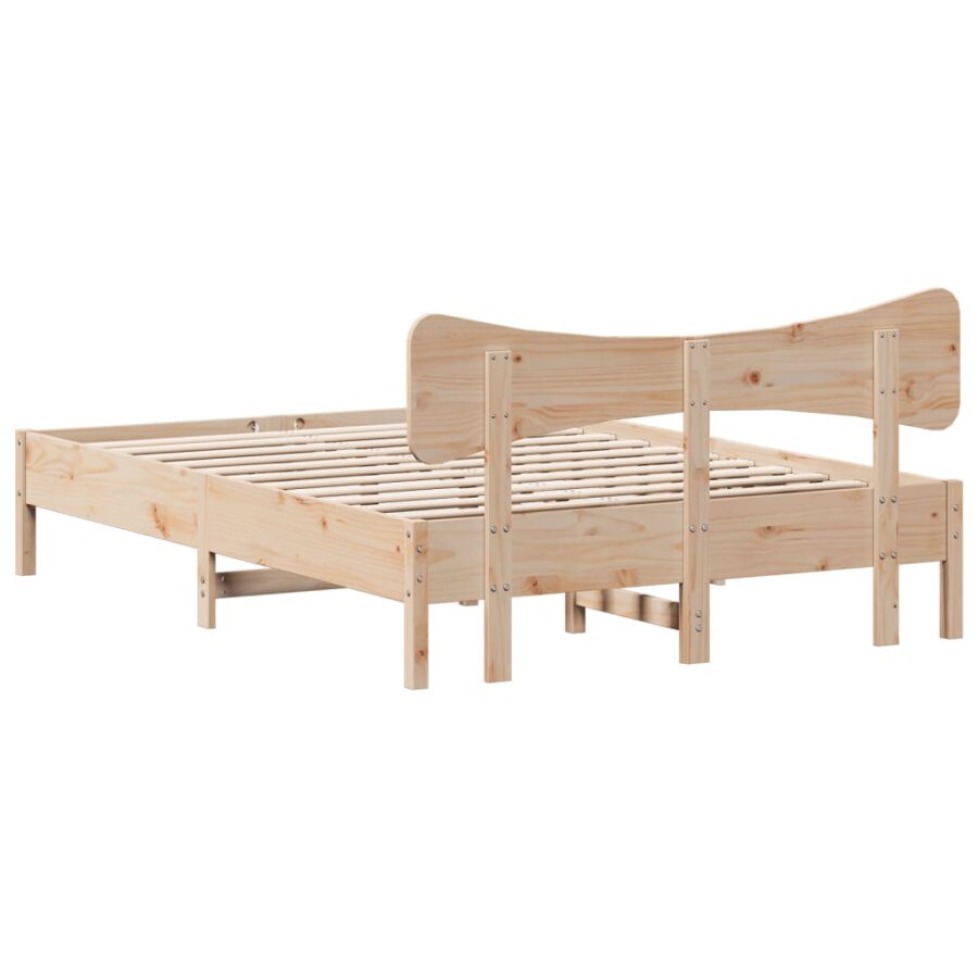 Bedframe zonder matras massief grenenhout 140x190 cm - Afbeelding 8