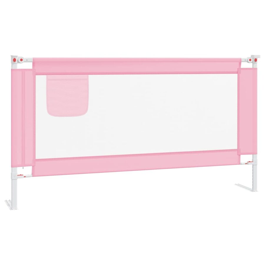 Bedhekje peuter 160x25 cm stof roze - Afbeelding 2