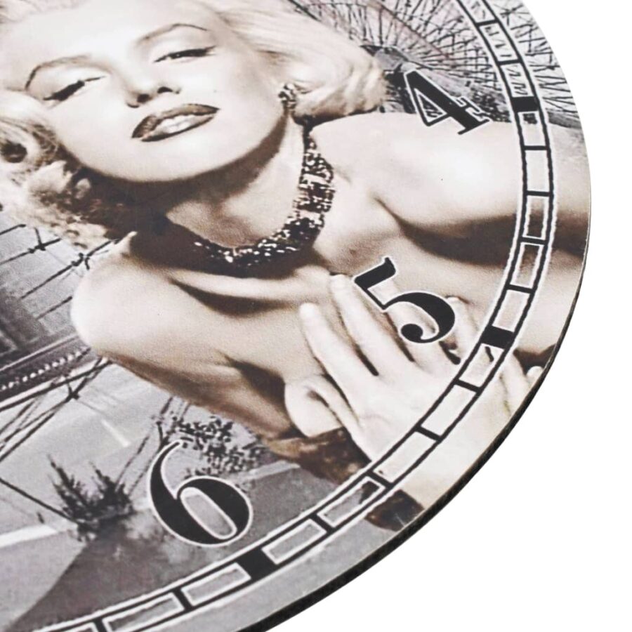 Wandklok vintage stijl Marilyn Monroe 30 cm - Afbeelding 5