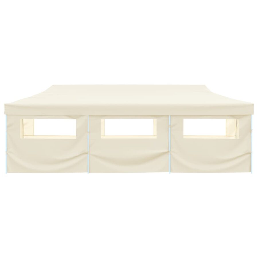 Vouwtent pop-up met 8 zijwanden 3x9 m crème - Afbeelding 3