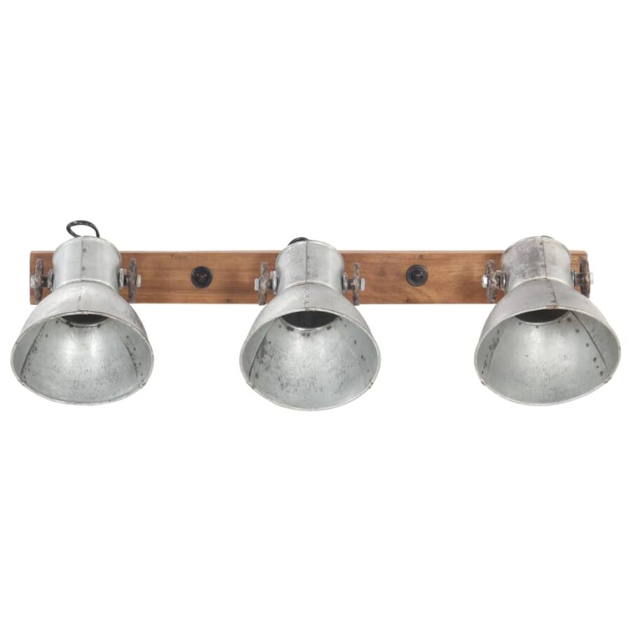 Wandlamp industrieel E27 65x25 cm zilverkleurig - Afbeelding 3