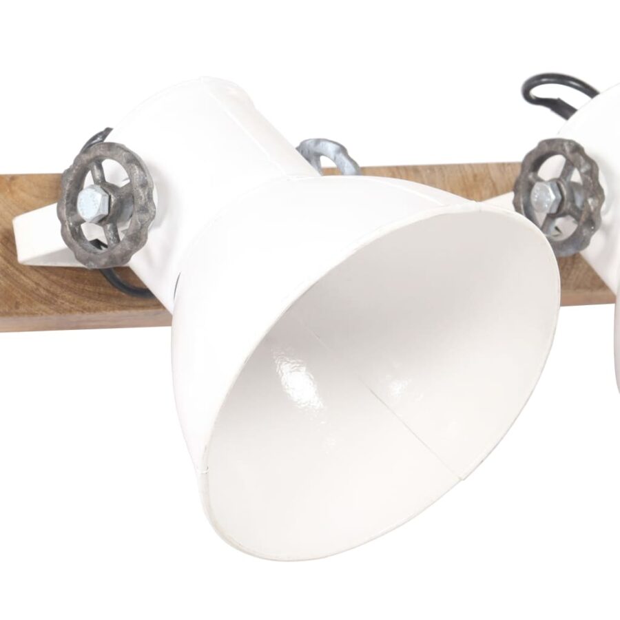 Wandlamp industrieel E27 90x25 cm wit - Afbeelding 4
