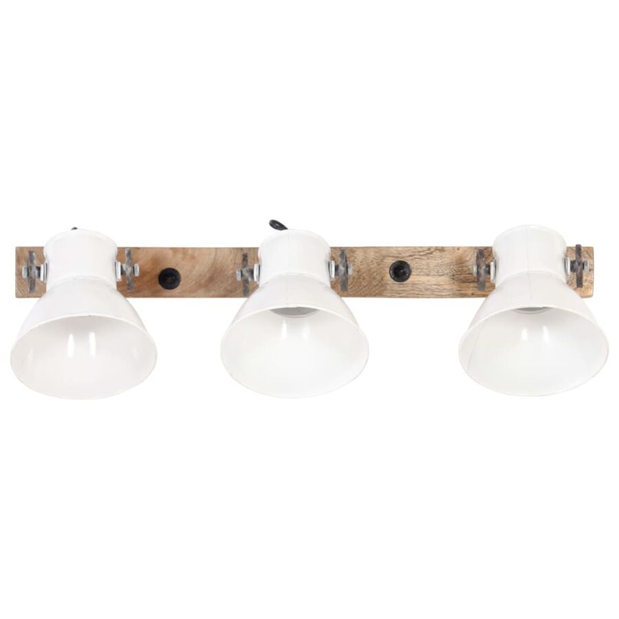 Wandlamp industrieel E27 65x25 cm wit - Afbeelding 3