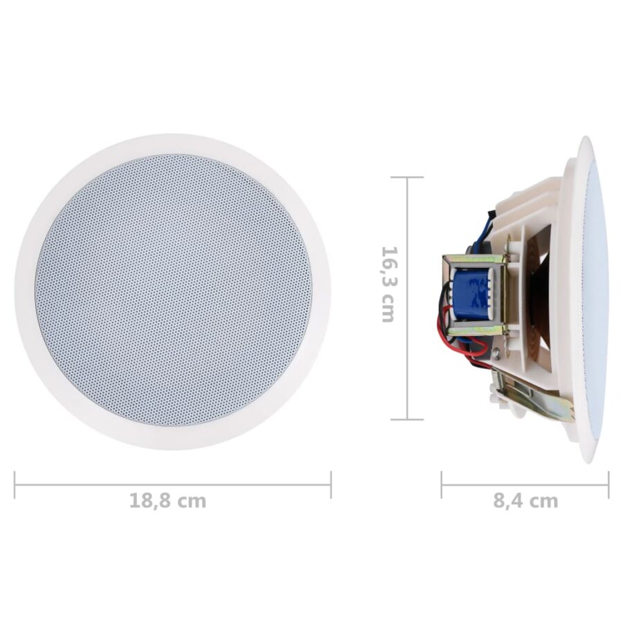 Wand- en plafondluidsprekers met tweeter inbouw 2 st 240 W - Afbeelding 6