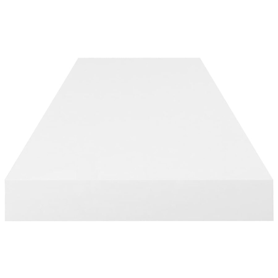 Wandschap zwevend 80x23,5x3,8 cm MDF hoogglans wit - Afbeelding 5