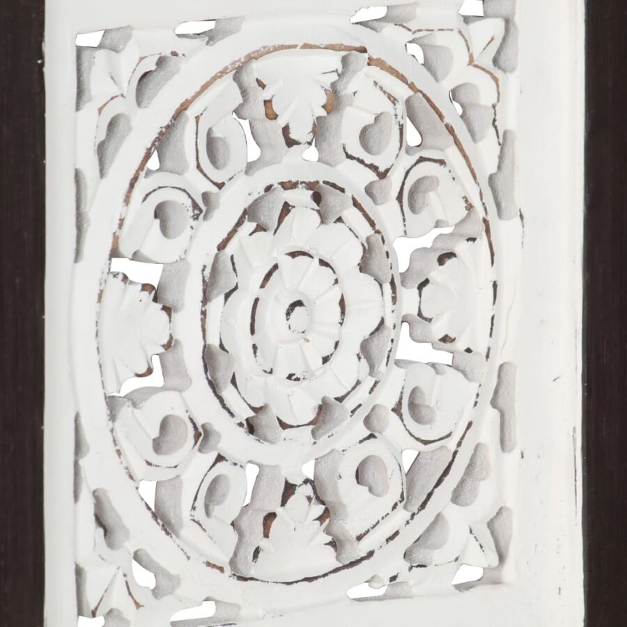 Wandpaneel handgesneden 40x40x1,5 cm MDF bruin en wit - Afbeelding 5