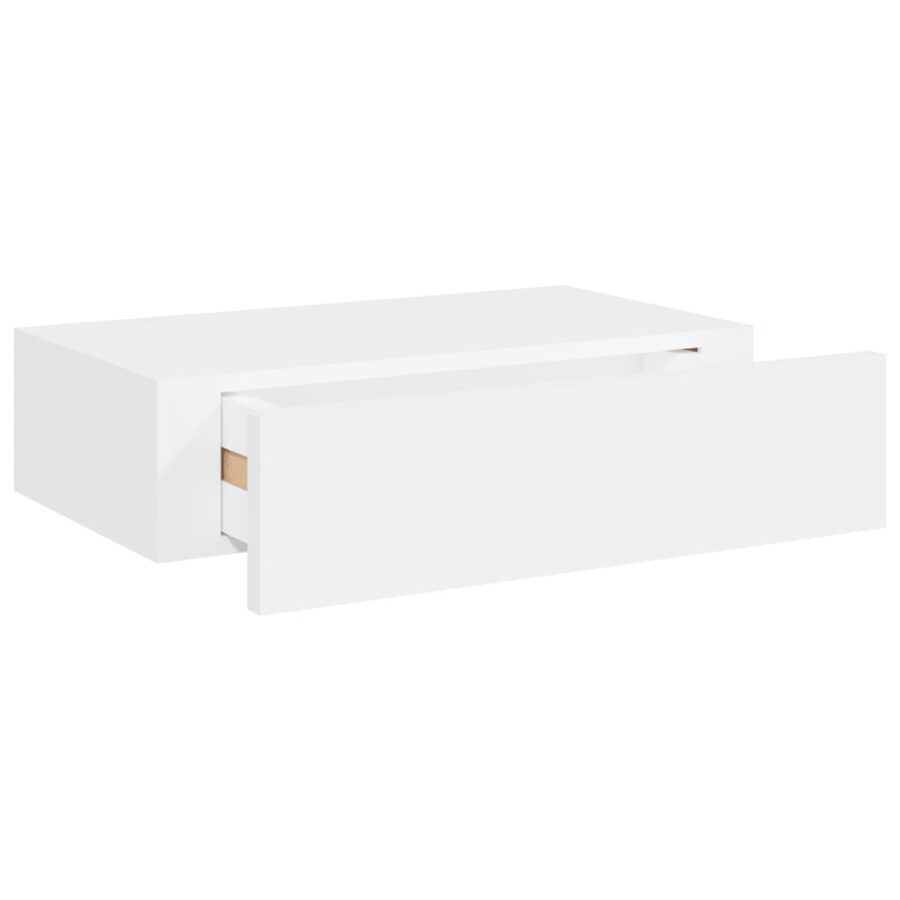Wandschap met lade 40x23,5x10 cm MDF wit - Afbeelding 6