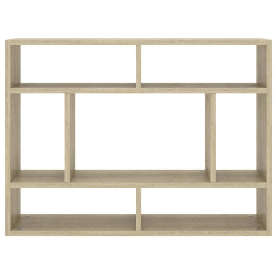 Wandschap 75x16x55 cm bewerkt hout sonoma eikenkleurig - Afbeelding 4