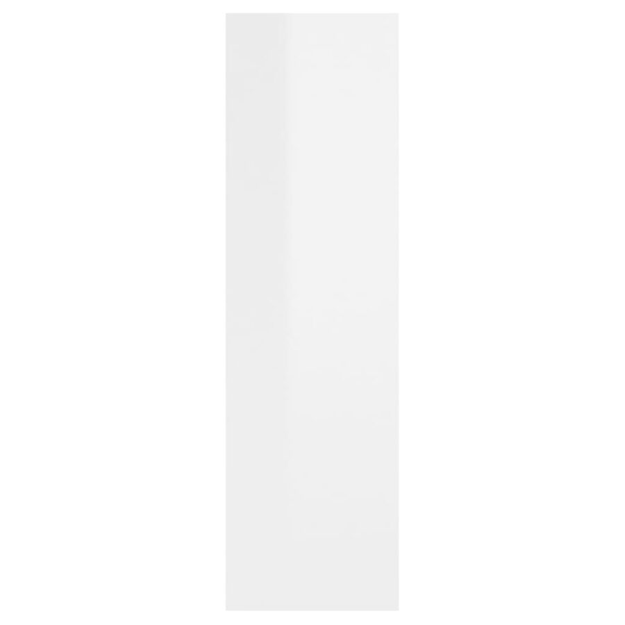 Wandschap 75x16x55 cm bewerkt hout hoogglans wit - Afbeelding 5