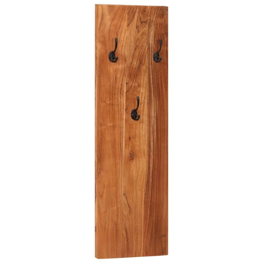 Wandkapstokken 2 st 36x3x110 cm massief acaciahout - Afbeelding 9