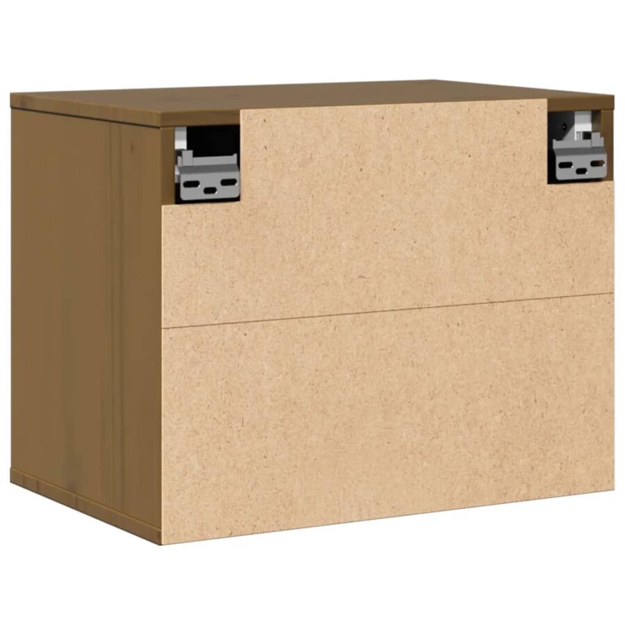 Wandkast 45x30x35 cm massief grenenhout honingbruin - Afbeelding 7