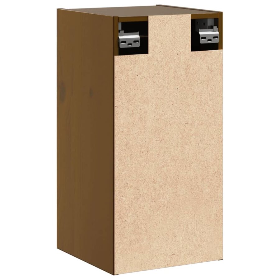 Wandkasten 2 st 30x30x60 cm massief grenenhout honingbruin - Afbeelding 9
