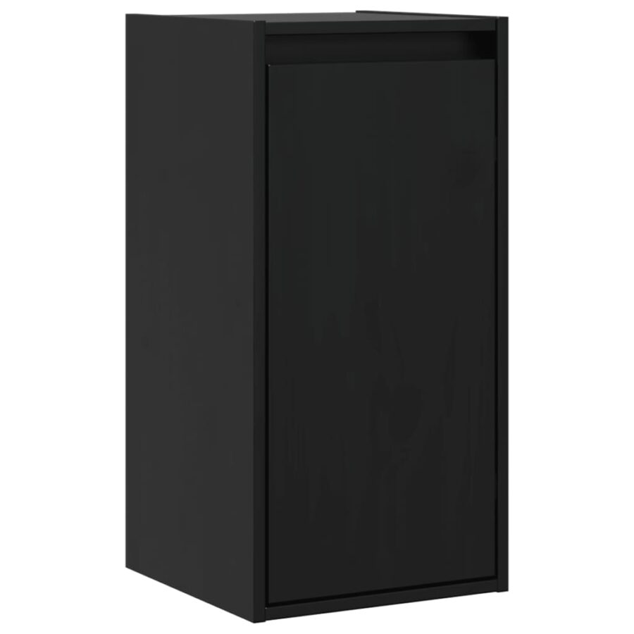 Wandkasten 2 st 30x30x60 cm massief grenenhout zwart - Afbeelding 7