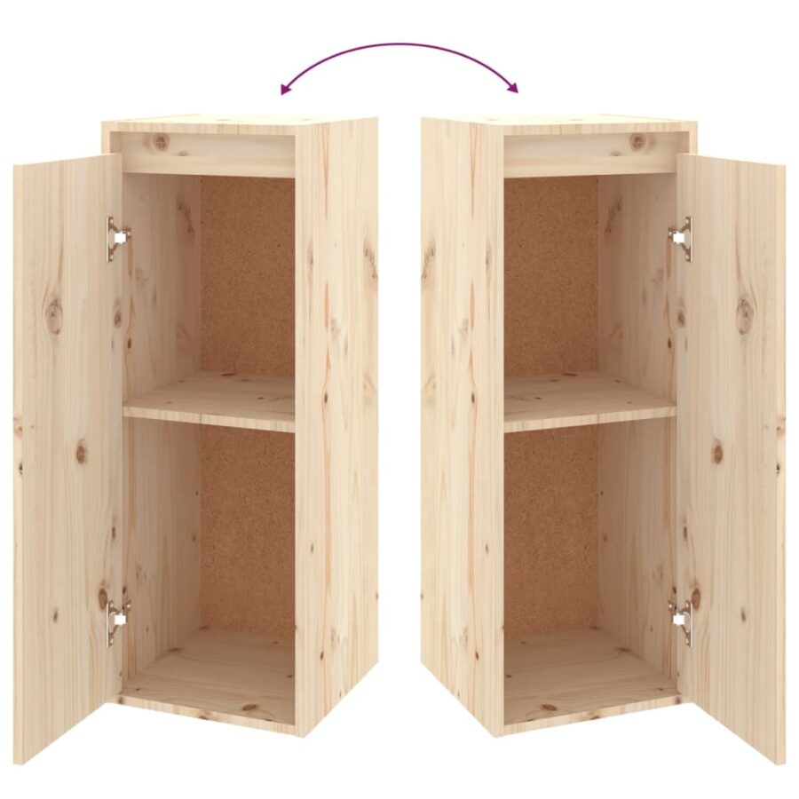 Wandkast 30x30x80 cm massief grenenhout - Afbeelding 8