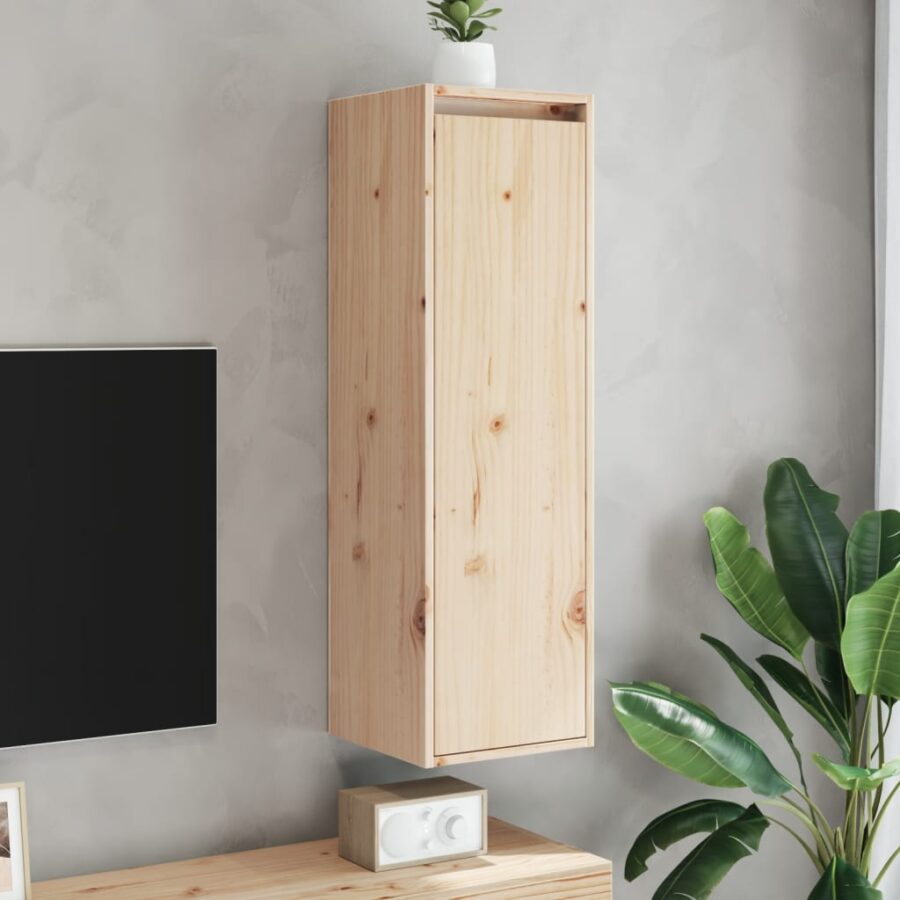 Wandkast 30x30x100 cm massief grenenhout - Afbeelding 2