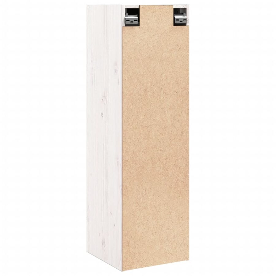 Wandkast 30x30x100 cm massief grenenhout wit - Afbeelding 7