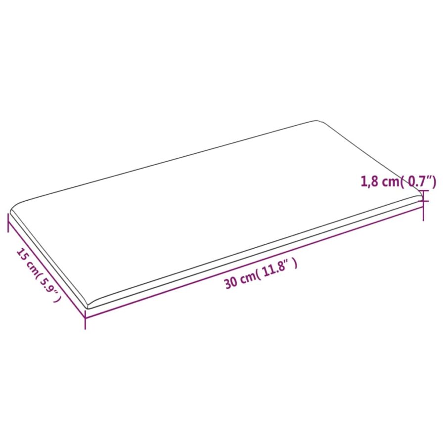 Wandpanelen 12 st 0,54 m² 30x15 cm stof blauw - Afbeelding 8