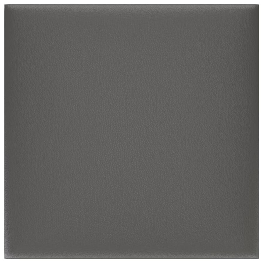 Wandpanelen 12 st 1,08 m² 30x30 cm kunstleer grijs - Afbeelding 3