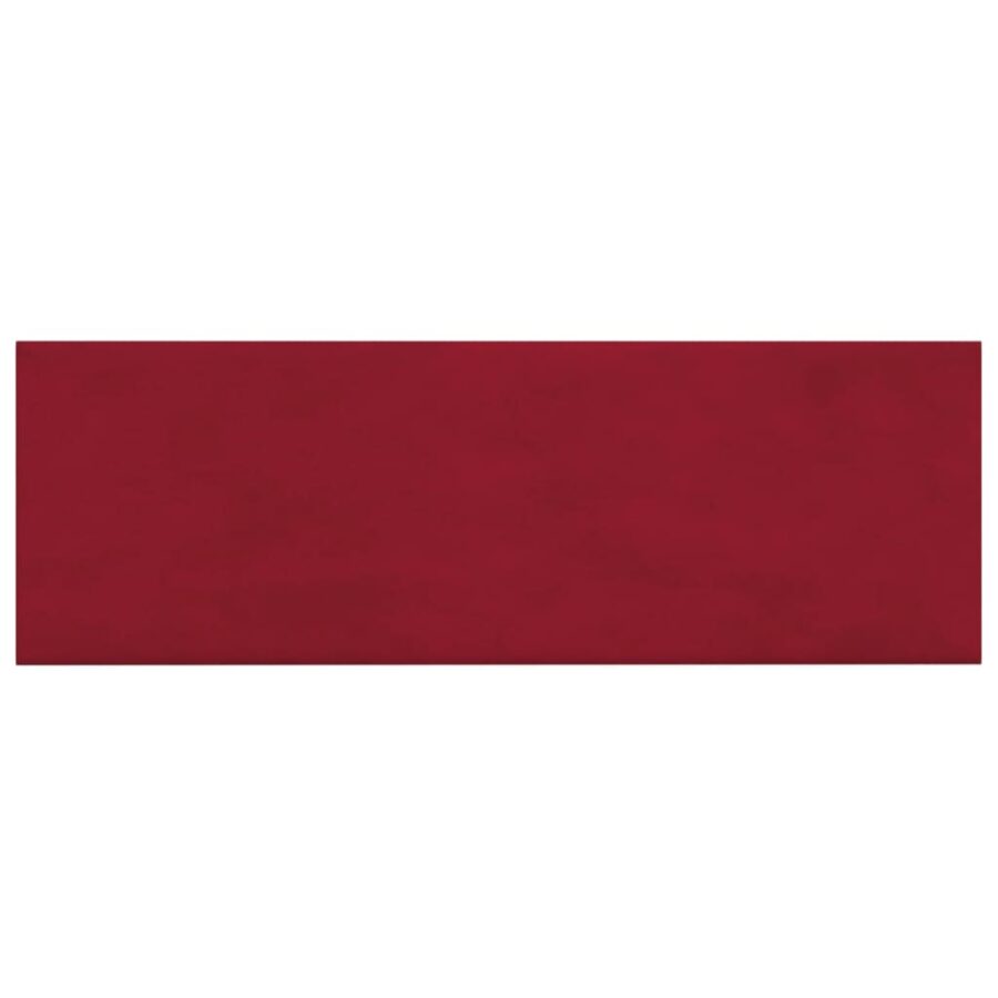 Wandpanelen 12 st 3,24 m² 90x30 cm fluweel wijnrood - Afbeelding 3