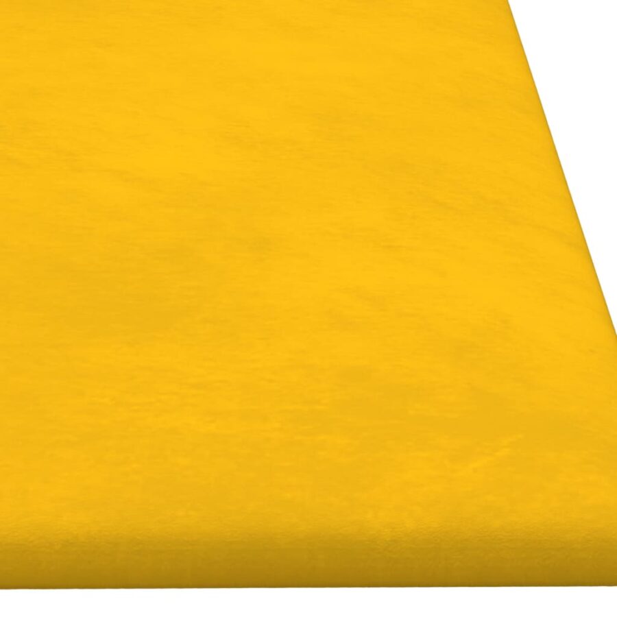 Wandpanelen 12 st 3,24 m² 90x30 cm fluweel geel - Afbeelding 6