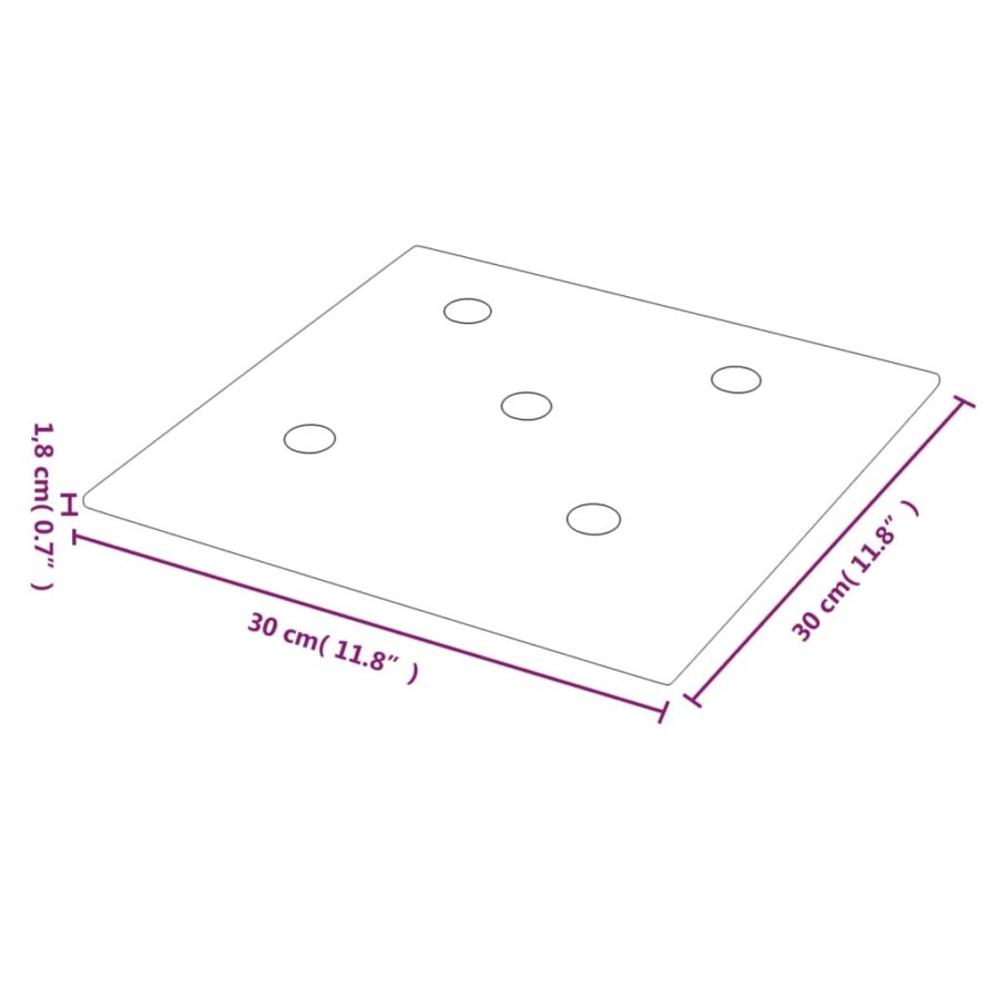 Wandpanelen 12 st 1,08 m² 30x30 cm kunstleer rood - Afbeelding 8
