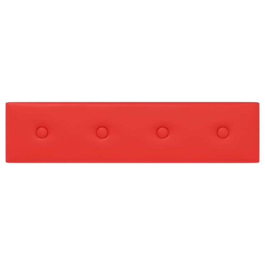 Wandpanelen 12 st 1,08 m² 60x15 cm kunstleer rood - Afbeelding 5