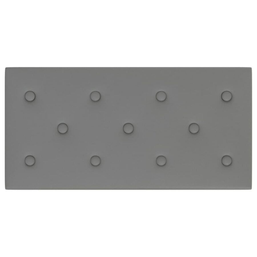 Wandpanelen 12 st 2,16 m² 60x30 cm kunstleer grijs - Afbeelding 5