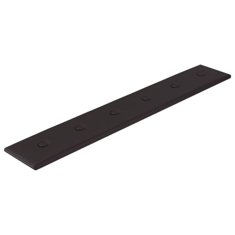 Wandpanelen 12 st 1,62 m² 90x15 cm kunstleer zwart - Afbeelding 3