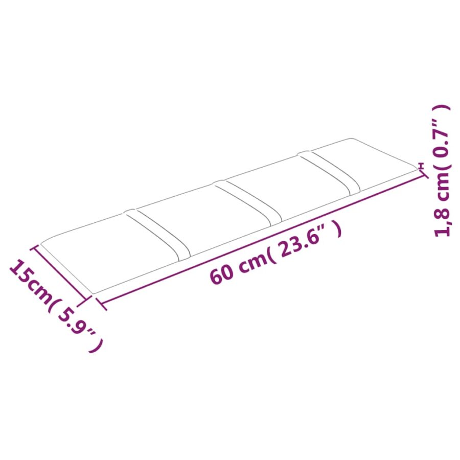 Wandpanelen 12 st 1,08 m² 60x15 cm stof donkergrijs - Afbeelding 8