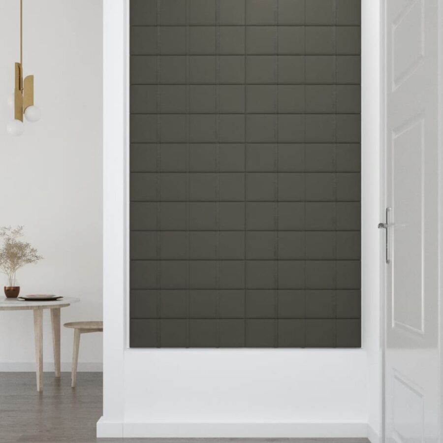 Wandpanelen 12 st 1,08 m² 60x15 cm fluweel donkergrijs - Afbeelding 6