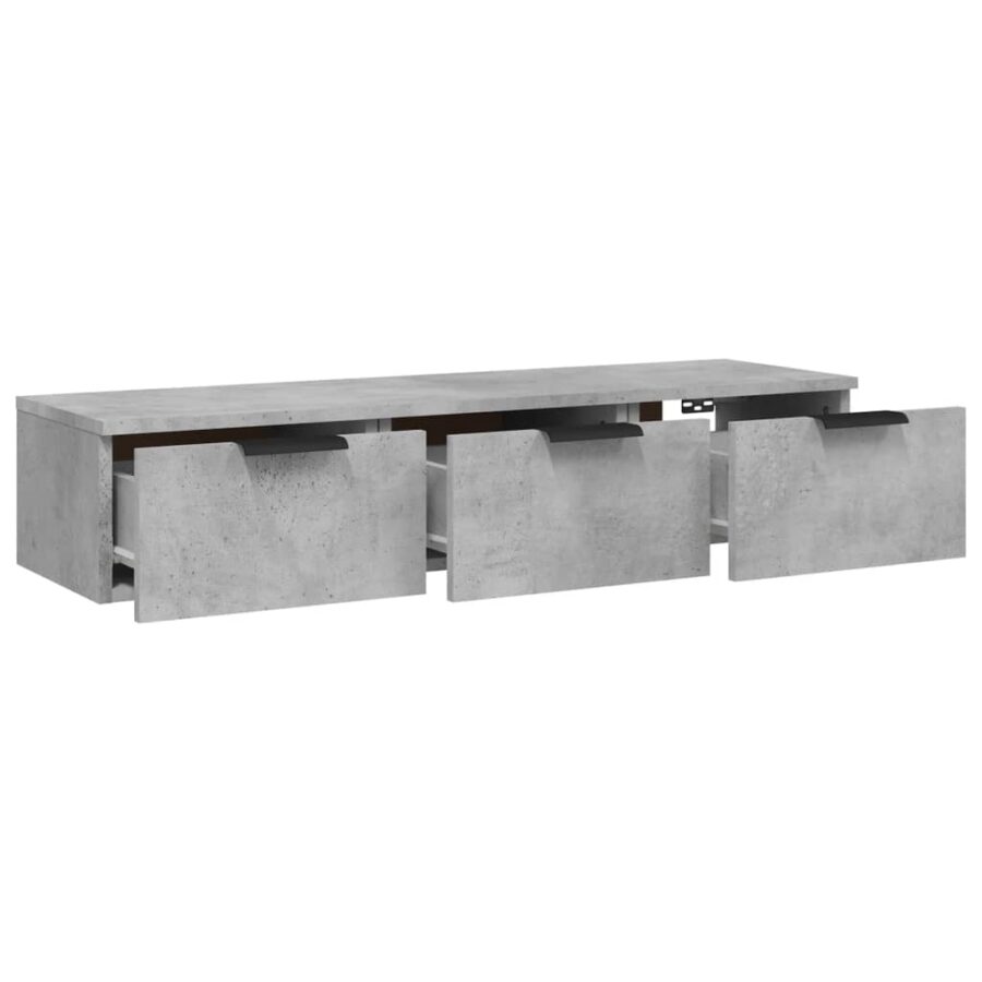 Wandkast 102x30x20 cm bewerkt hout betongrijs - Afbeelding 6