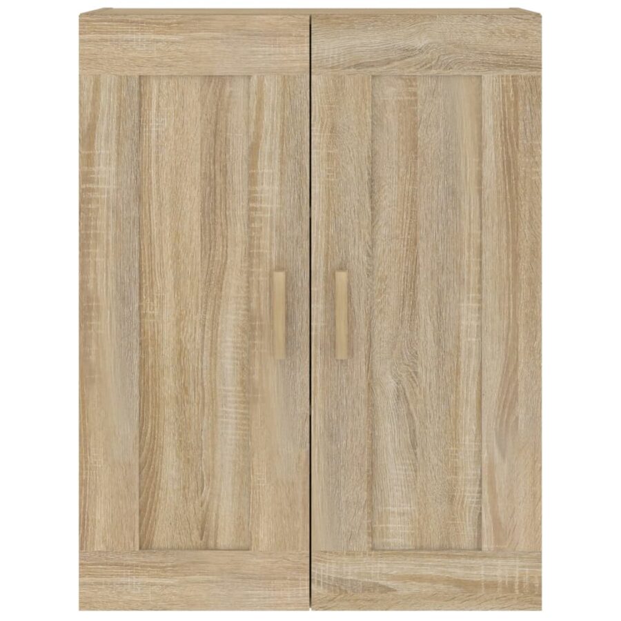 Wandkast 69,5x32,5x90 cm bewerkt hout sonoma eikenkleurig - Afbeelding 5