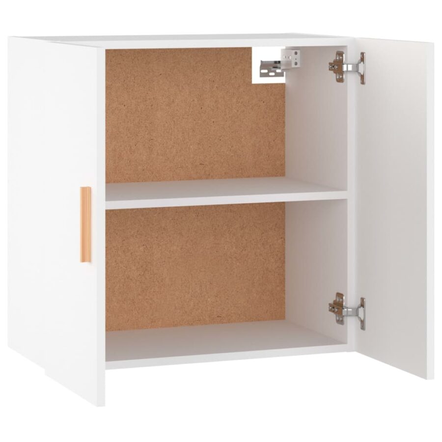Wandkast 60x30x60 cm bewerkt hout wit - Afbeelding 8