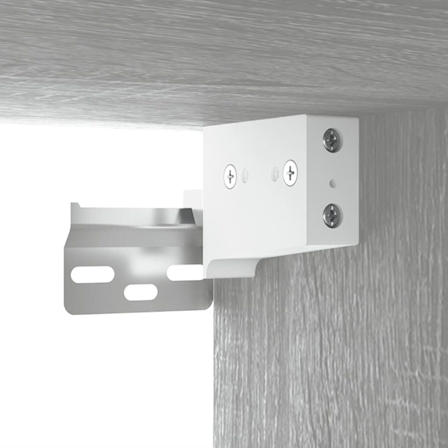 Wandkast 35x34x90 cm bewerkt hout grijs sonoma eikenkleurig - Afbeelding 9