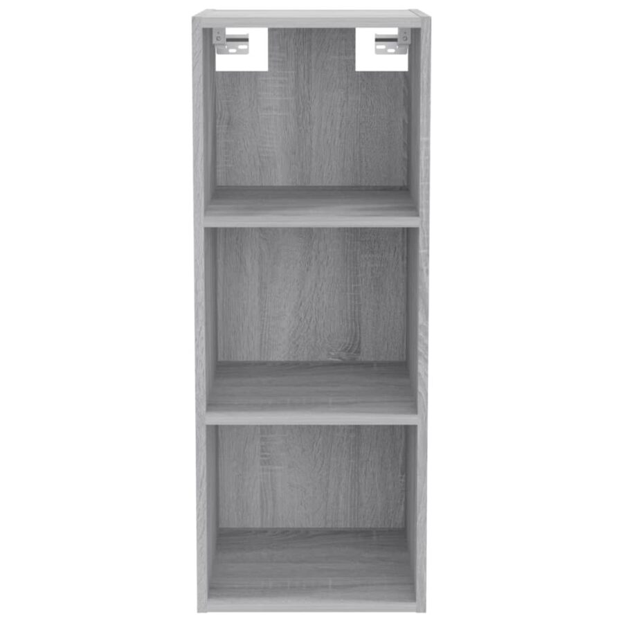 Wandkast 34,5x32,5x90 cm bewerkt hout grijs sonoma eikenkleurig - Afbeelding 9