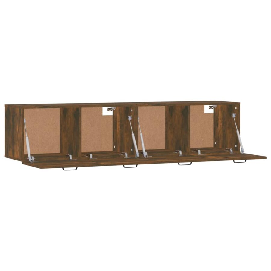 Wandkasten 2 st 60x36,5x35 cm bewerkt hout gerookt eikenkleurig - Afbeelding 5