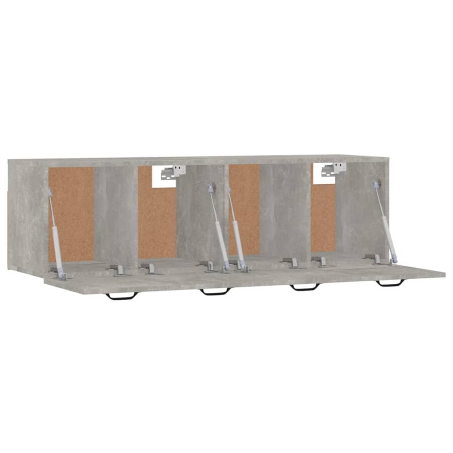 Wandkasten 2 st 80x35x36,5 cm bewerkt hout betongrijs - Afbeelding 5