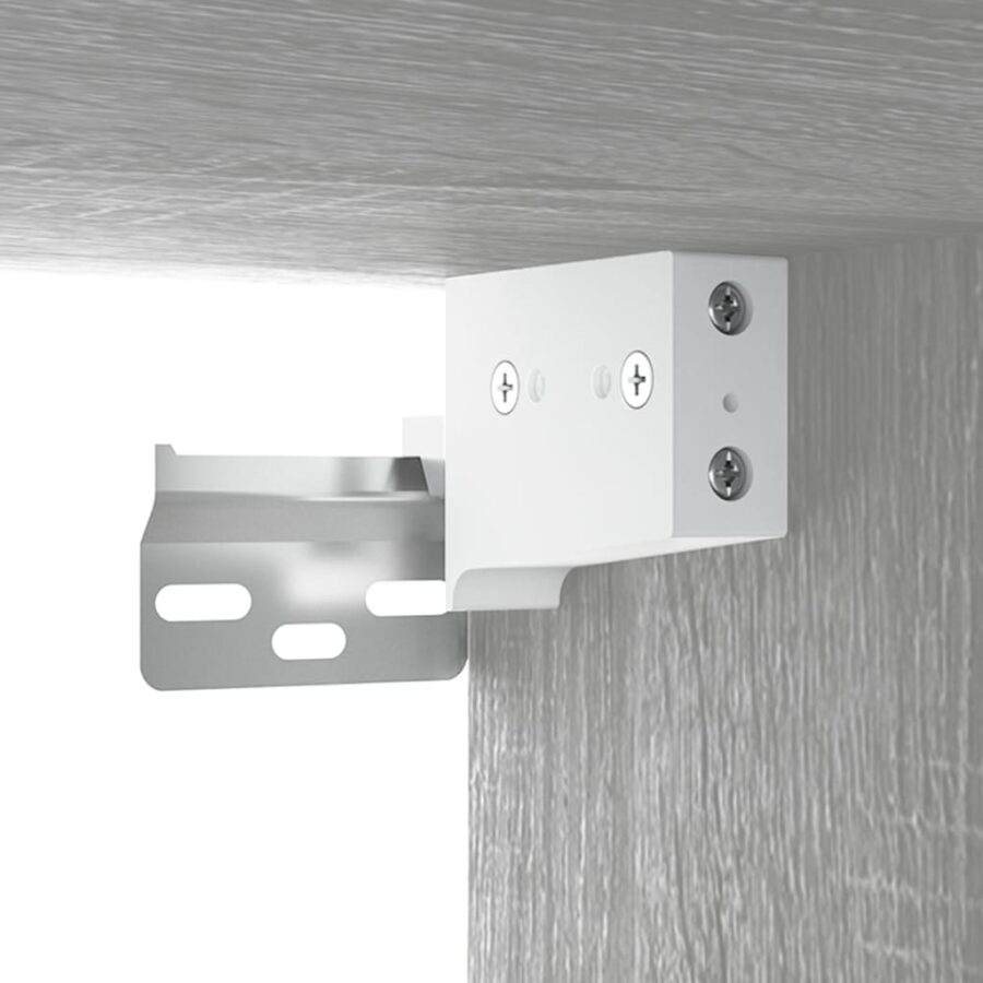 Wandkasten 2 st 100x36,5x35 cm bewerkt hout grijs sonoma - Afbeelding 6