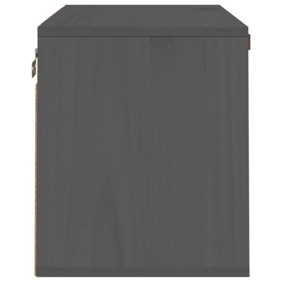 Wandkast 60x30x35 cm massief grenenhout grijs - Afbeelding 4
