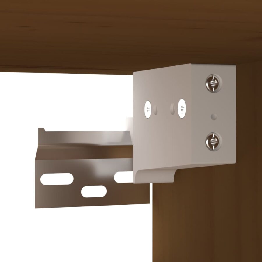 Wandkasten 2 st 60x30x30 cm massief grenenhout honingbruin - Afbeelding 10