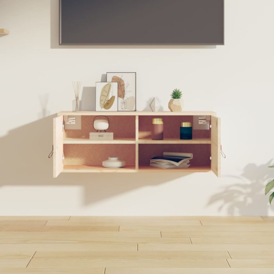 Wandkast 80x30x30 cm massief grenenhout - Afbeelding 8