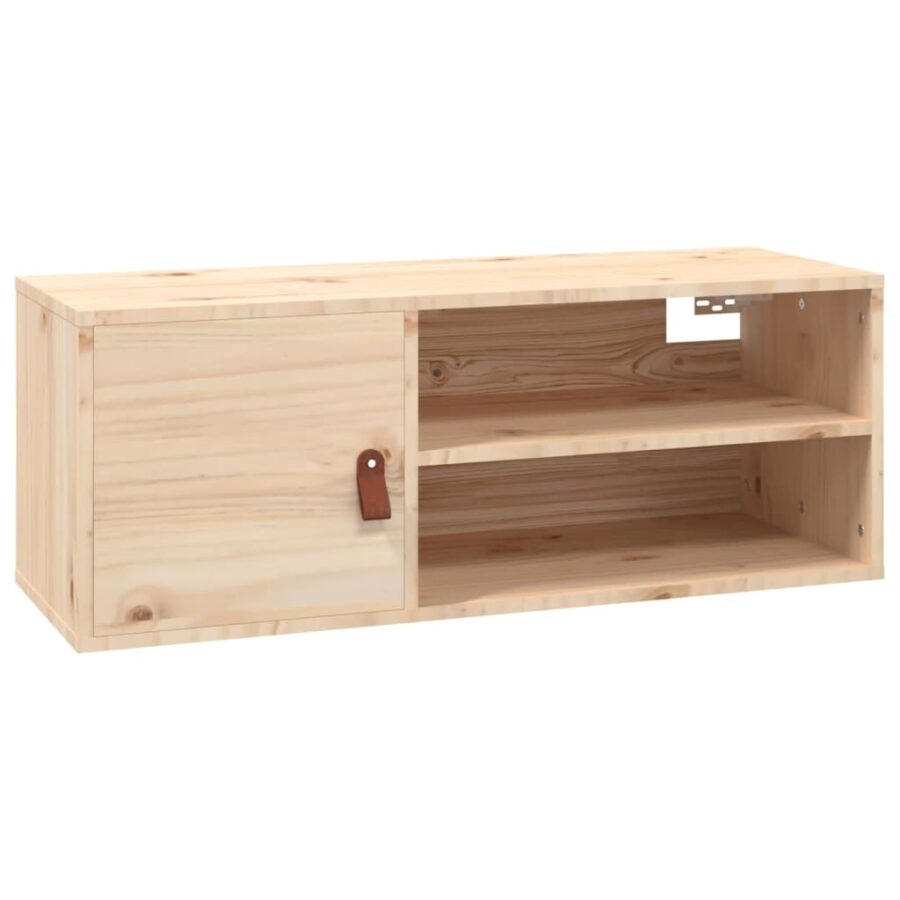 Wandkast 80x30x30 cm massief grenenhout - Afbeelding 2
