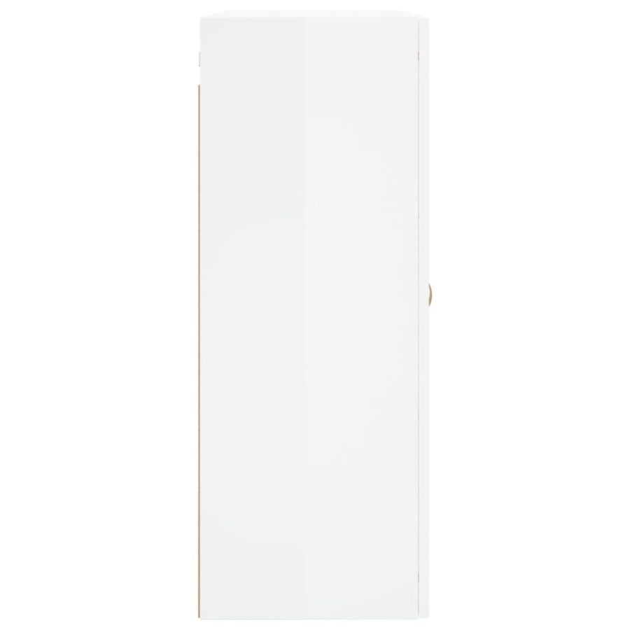 Wandkast 69,5x34x90 cm hoogglans wit - Afbeelding 8