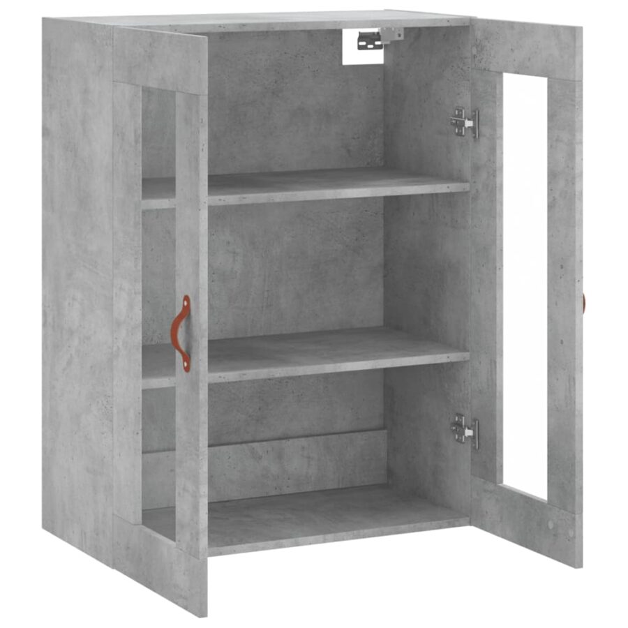 Wandkast 69,5x34x90 cm betongrijs - Afbeelding 7