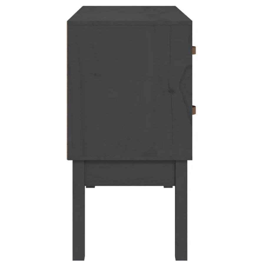 Wandkast 90x40x78 cm massief grenenhout grijs - Afbeelding 5