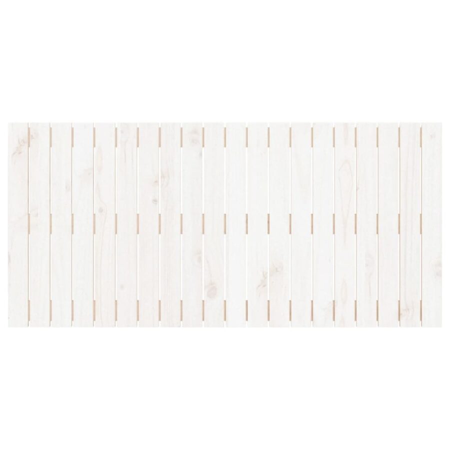Wandhoofdbord 127,5x3x60 cm massief grenenhout wit - Afbeelding 4