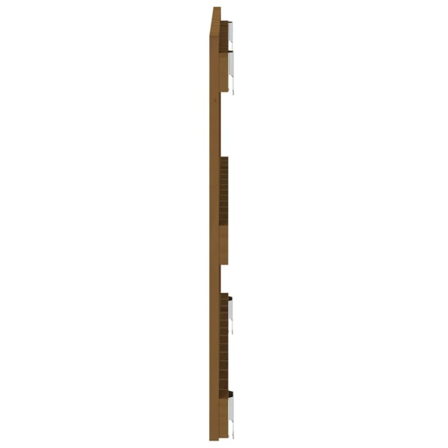 Wandhoofdbord 82,5x3x60 cm massief grenenhout honingbruin - Afbeelding 5