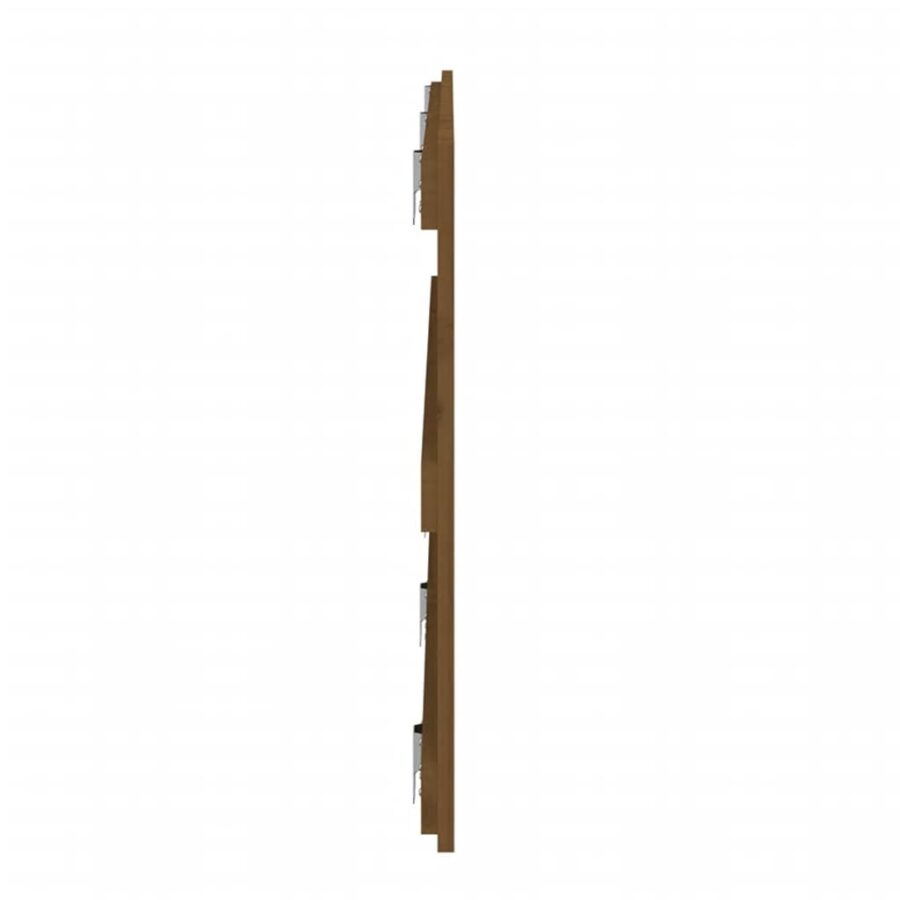 Wandhoofdbord 185x3x60 cm massief grenenhout honingbruin - Afbeelding 5