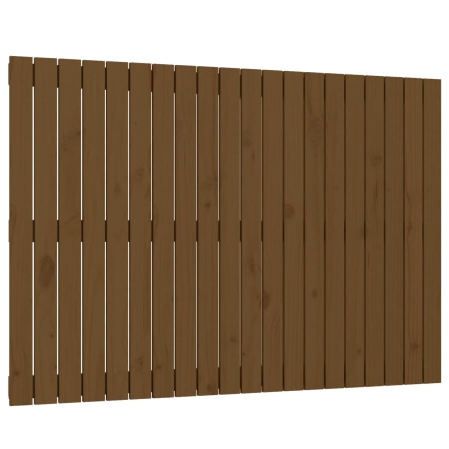 Wandhoofdbord 127,5x3x90 cm massief grenenhout honingbruin - Afbeelding 2