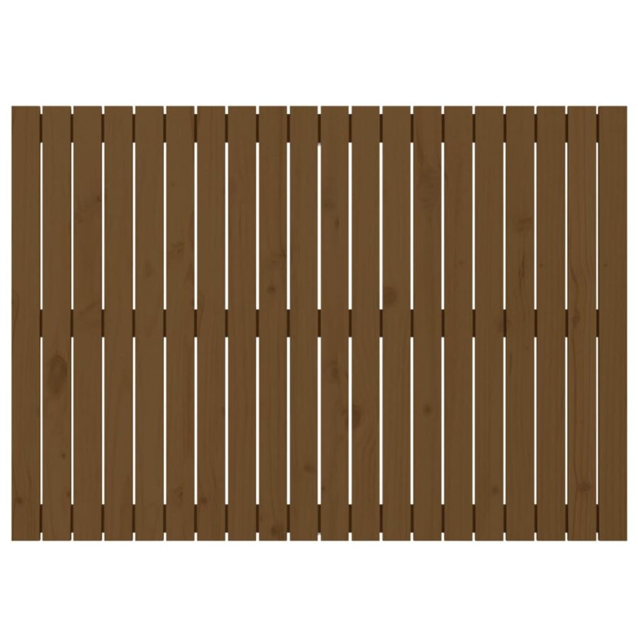 Wandhoofdbord 127,5x3x90 cm massief grenenhout honingbruin - Afbeelding 4